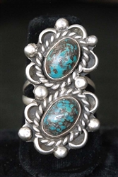 LOVELY NAVAJO SILVER & TURQUOISE RING