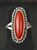 LOVELY SILVER TWIST WIRE NAVAJO CORAL RING