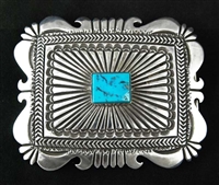 LEONARD MALONEY TURQUOISE BELT BUCKLE