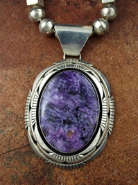 TOM LEWIS PURPLE CHAROITE PENDANT