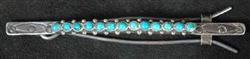 LOVELY ZUNI SNAKE EYE TURQUOISE HAIR BARRETTE