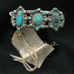 BEAUTIFUL HISTORIC NAVAJO CLUSTER BRACELET