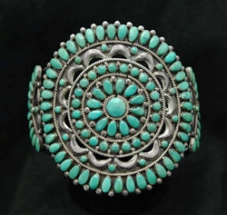 WARREN ONDELACY TURQUOISE CLUSTER BRACELET