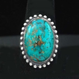 LOVELY FRED PESHLAKAI STENICH TURQUOISE RING