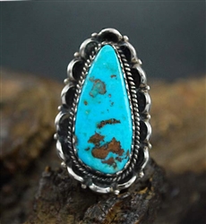 JULIAN LOVATO LARGE BISBEE TURQUOISE RING