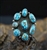Stunning Mark Chee #8 Turquoise Cluster Ring