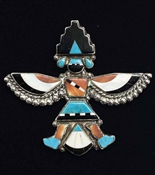 BEAUTIFUL BOWMAN PENWA ZUNI KNIFEWING PIN