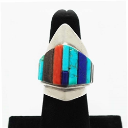 SONWAI VERMA NEQUATEWA RAISED INLAID RING