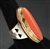 PRETTY LEO YAZZIE GOLD & SILVER CORAL RING