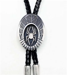 Hopi Ramon Dalangyawma Jr. Shadow Box Spider Bolo/tips