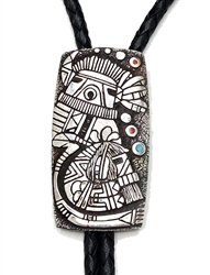 Lee Epperson Cherokee Kachina Figures Bolo Tie/tips