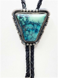 Lovely Navajo Variscite Bolo Tie