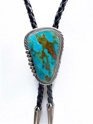Vintage Natural Kings Manassa Turquoise Bolo/Matching Tips