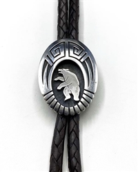 Hopi Ramon Dalangyawma Jr. Shadow Box Bear Bolo