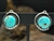 FRED THOMPSON WEBBED TURQUOISE EARRINGS