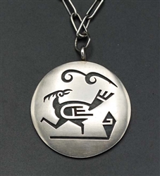 HUBERT YOWYTEWA HOPI ROADRUNNER PENDANT