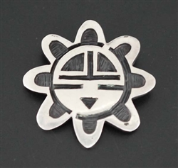 Sweet Little Sunface Tawa Hopi Pendant