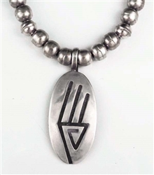 LOVELY HOPI OVERLAY PENDANT WITH BEADS