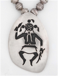 RILEY POLEQUAPTEWA HOPI MUDHEAD PENDANT