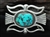 NAVAJO SAND CAST BLUE DIAMOND TURQUOISE BUCKLE