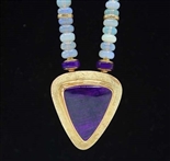 CHERYL YESTEWA OPAL AND SUGILITE 18K NECKLACE