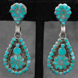 BEAUTIFUL FRANK DISHTA SR. TURQUOISE EARRINGS