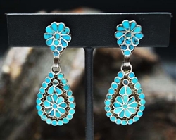 BEAUTIFUL FRANK DISHTA SR. TURQUOISE EARRINGS