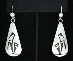 PETRA LAMSON & PERRY FRED HOPI OVERLAY EARRINGS