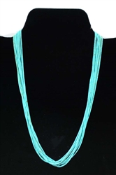 STUNNING KEWA TURQUOISE FINE HEISHI NECKLACE