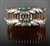 PRETTY HOPI LEWIS LOMAY TURQUOISE  HAIR COMBS