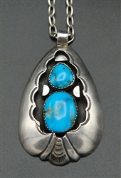 ALLEN POOYOUMA HOPI SHADOW BOX PENDANT