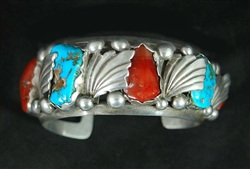 DAN SIMPLICIO CORAL AND TURQUOISE BRACELET