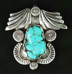 BEAUTIFUL DAN SIMPLICIO TURQUOISE PENDANT/PIN