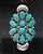 VINTAGE NAVAJO TURQUOISE CLUSTER RING