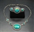 Fred Harvey Era Blue Gem Necklace and Bracelet Set