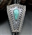 Pretty Alvin Tso Silver & Turquoise Overlay Bolo