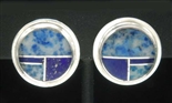 PRETTY KYLE YELLOWHAIR LAPIS INLAY EARRINGS