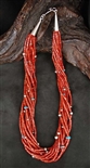 KEWA 12 STRAND MEDITERRANEAN CORAL NECKLACE