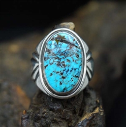 BEAUTIFUL FRED THOMPSON TURQUOISE RING