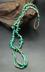 VINTAGE KEWA NATURAL BLUE GEM TAB NECKLACE & JACLAS