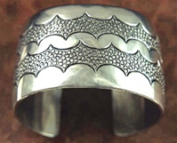 STAMPED SILVER CUFF BRACELET<SPAN style="COLOR: #ff0000; FONT-WEIGHT: bold">*SOLD*</SPAN></SPAN>