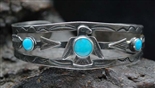 FRED HARVEY ERA BLUE GEM TURQUOISE BRACELET