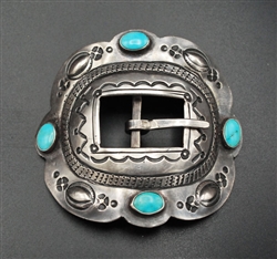 RARE ETSITTY TSOSIE BELT BUCKLE HALLMARKED