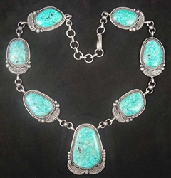 LOVELY TOMMY JACKSON TURQUOISE LINK NECKLACE