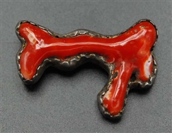 LOVELY VINTAGE NAVAJO CORAL BRANCH PIN