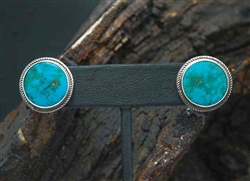 VINTAGE NAVAJO BLUE GEM TURQUOISE EARRINGS