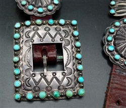INCREDABLE EARLY C. G. WALLACE CONCHO BELT