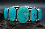 EARLY LARGE 1930's TURQUOISE BRACELET