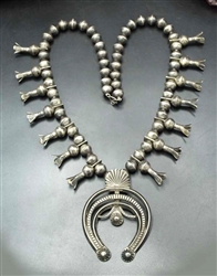 EARLY INGOT SQUASH BLOSSOM NECKLACE