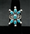 WONDERFUL VINTAGE WEBBED TURQUOISE RING